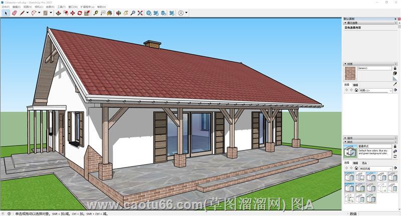 美式坡屋顶住宅SU模型