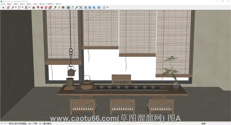 日式茶室SU模型