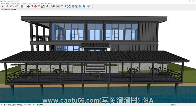 滨水住宅建筑SU模型