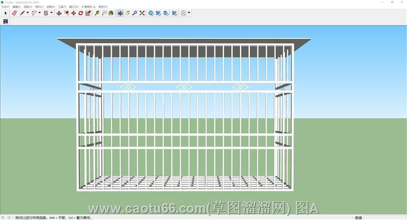 防盗网防盗窗SU模型