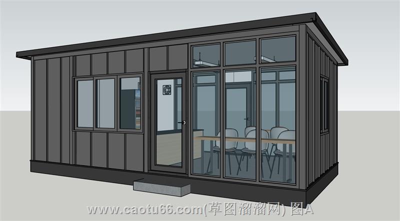 集装箱餐饮店SU模型