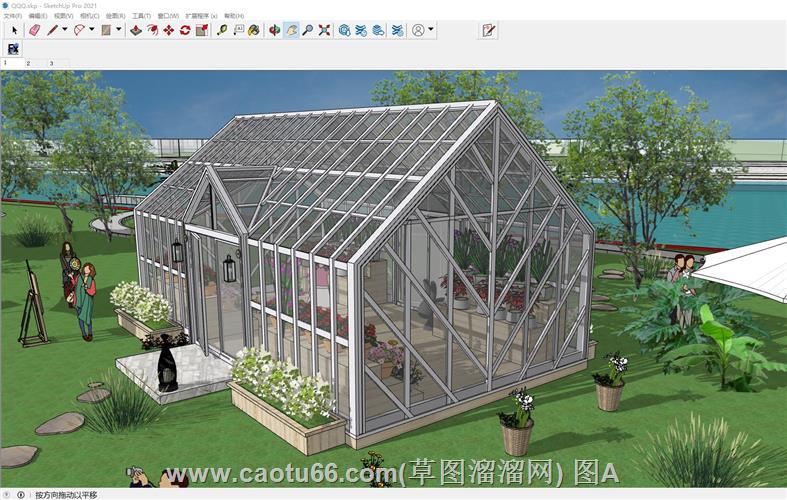 植物玻璃阳光房SU模型
