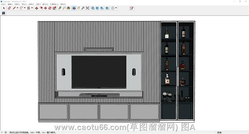 电视柜SU模型