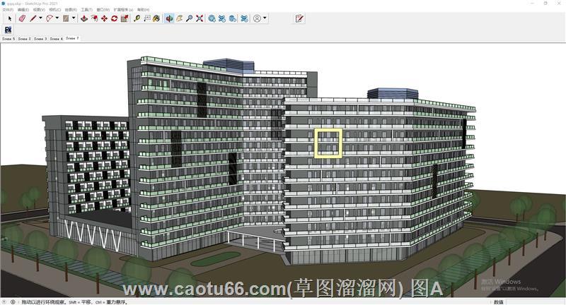 现代建筑楼房SU模型