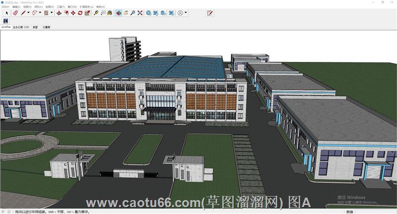 企业工厂厂房SU模型