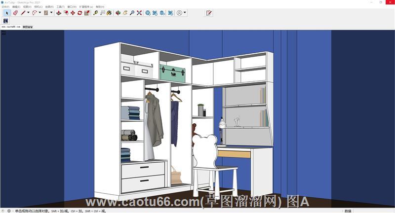 衣厨衣柜书桌SU模型