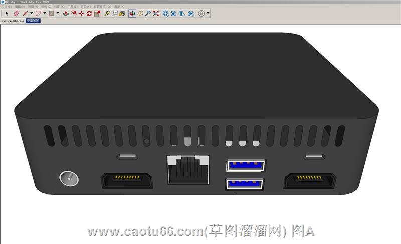 USB机顶盒网线口SU模型