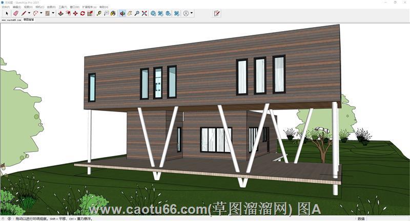 度假民宿木屋SU模型