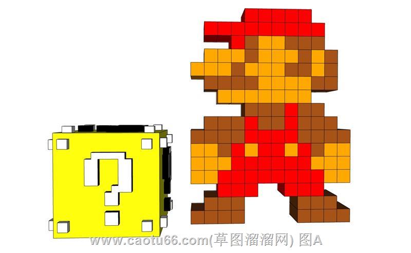 任天堂FC游戏马里奥SU模型
