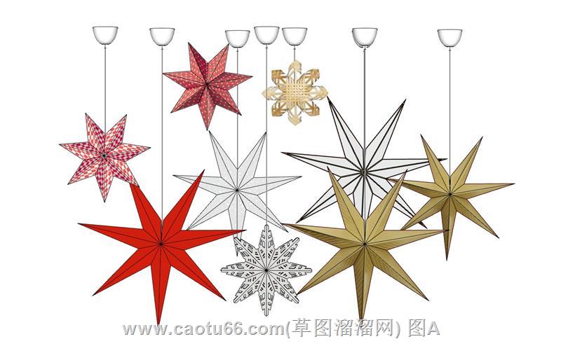 星星装饰品吊坠SU模型