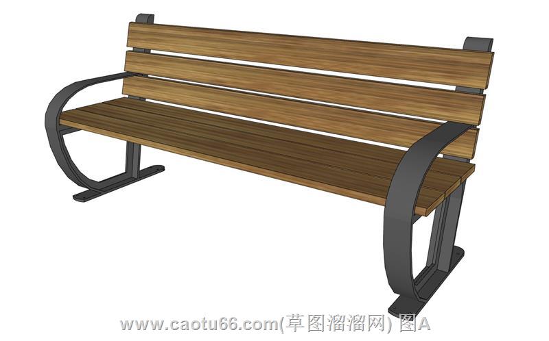 公园椅长椅长凳SU模型