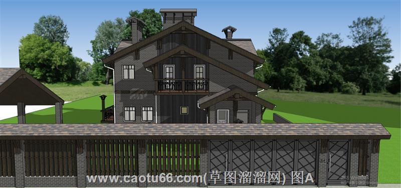 乡村别墅住宅SU模型