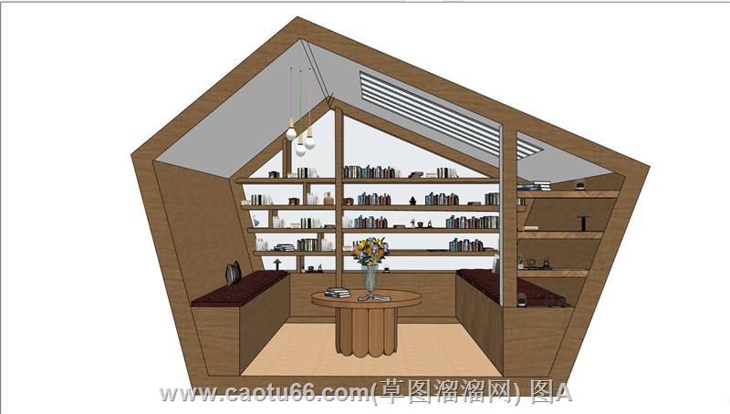 休息书屋亭子SU模型