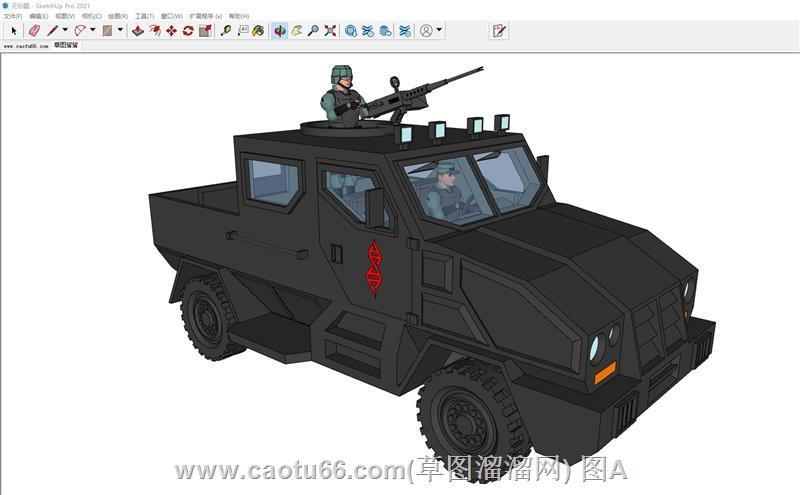军车战车SU模型