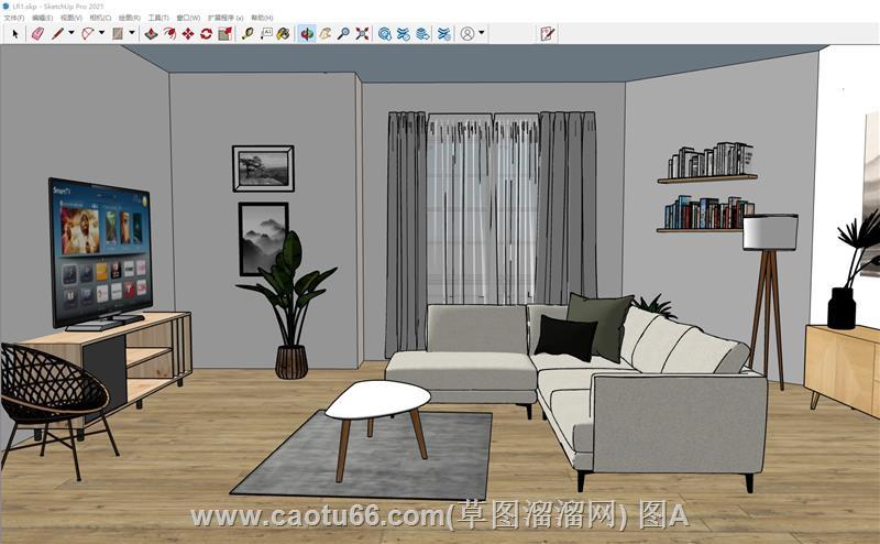 客厅沙发组合SU模型