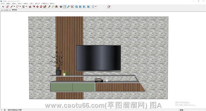 电视机柜子SU模型