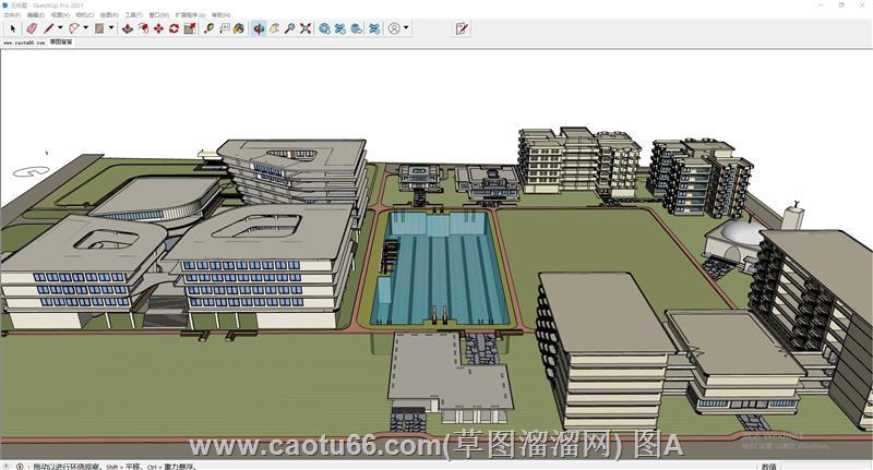 学校校园建筑SU模型