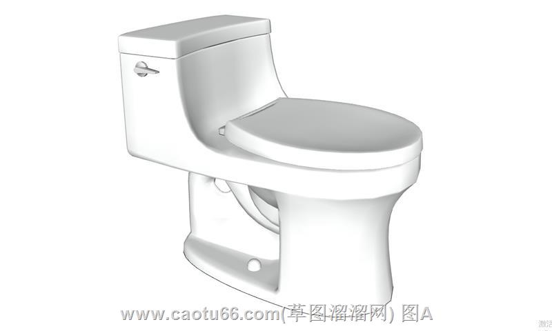 现代马桶SU模型