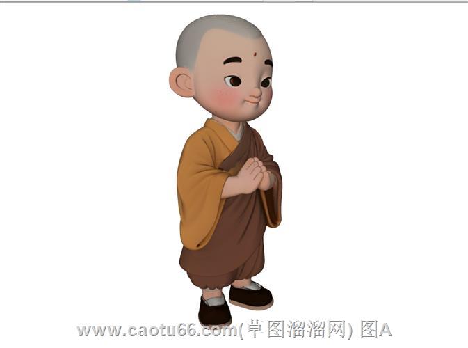 小和尚人物SU模型