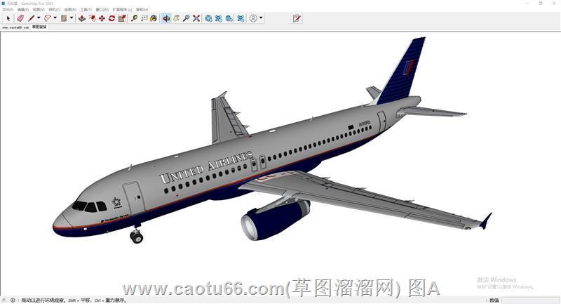 空客民航飞机SU模型