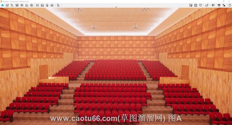 演讲厅报告厅SU模型