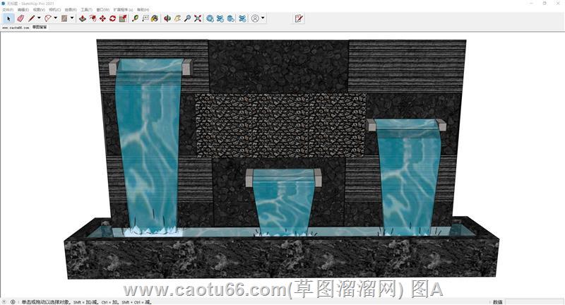 水景墙流水墙SU模型