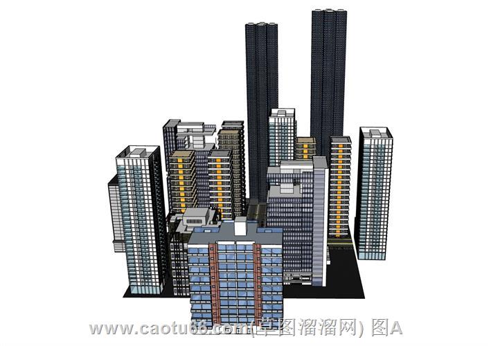 城市建筑SU模型
