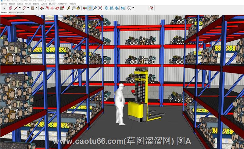 工业仓库SU模型