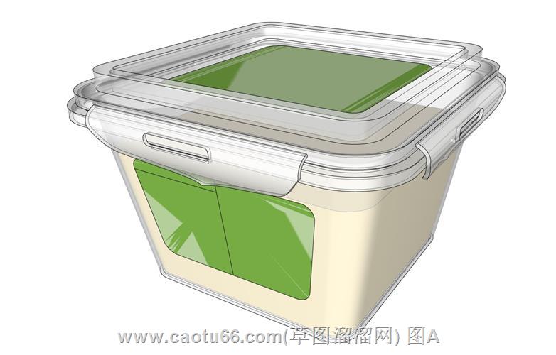 塑料保鲜盒SU模型