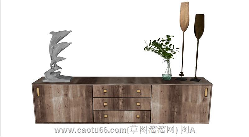 斯里兰卡餐边柜SU模型