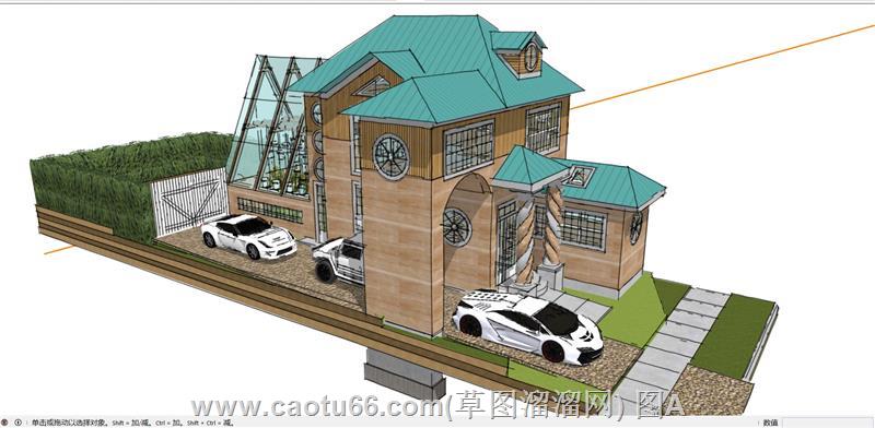 地中海植物园建筑SU模型