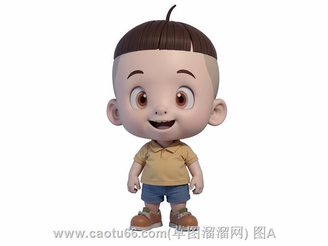 卡通大头男孩SU模型