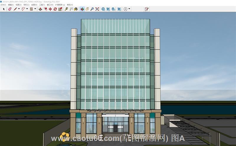 社区医院建筑SU模型