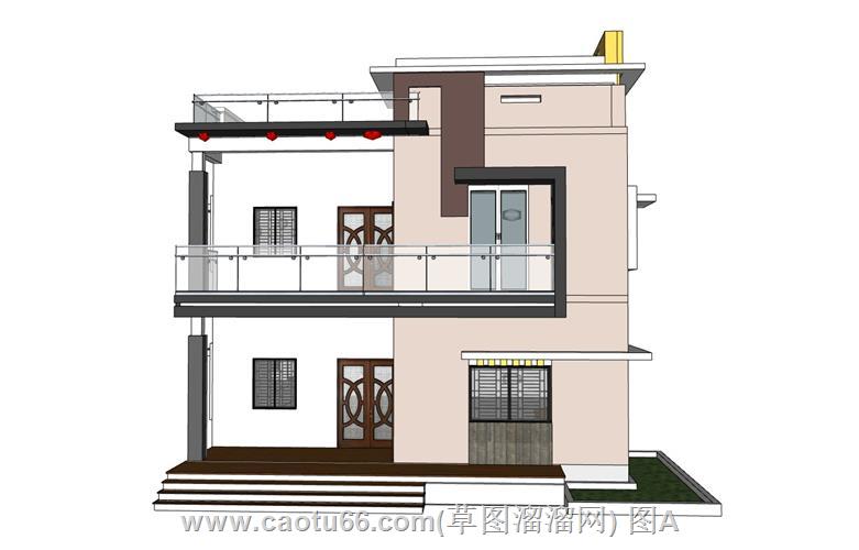 尼泊尔别墅SU模型