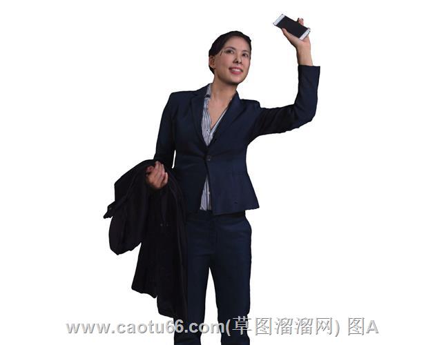 商务打招呼女性人物SU模型