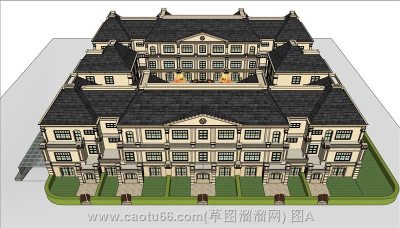 摩尔多瓦联排别墅SU模型