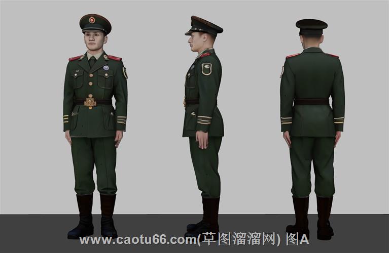 武警解放军人物SU模型
