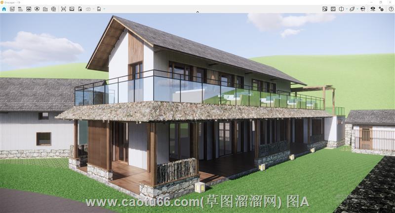 民宿酒店建筑SU模型