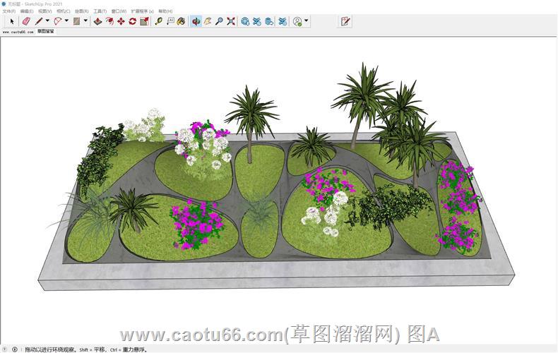 花坛花圃景观SU模型