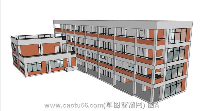 校园学校建筑SU模型