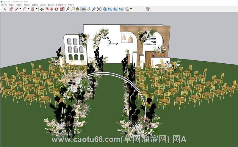 户外婚礼婚庆SU模型