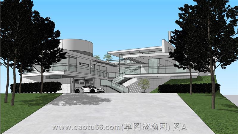 塞浦路斯别墅SU模型