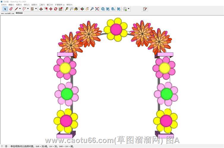 装饰花朵拱门SU模型