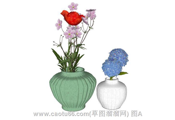 装饰花瓶的SU模型