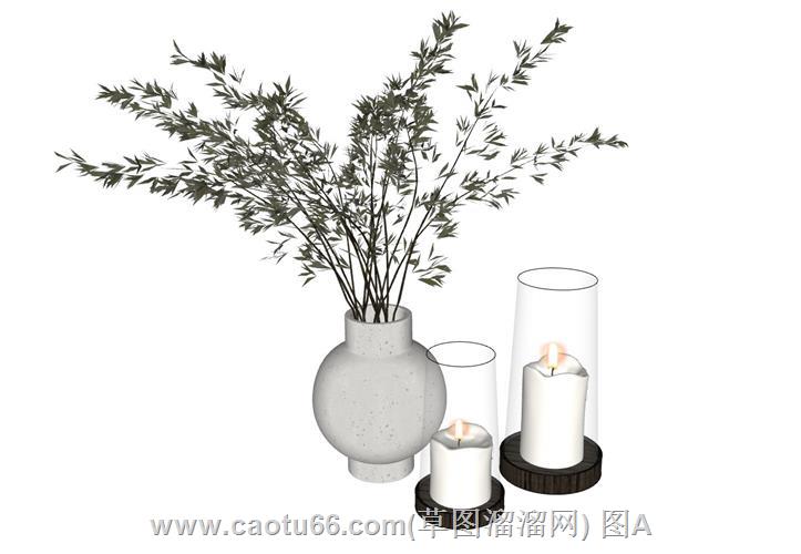 巴布达装饰花瓶SU模型