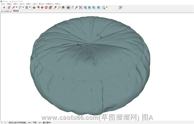 圆形坐垫SU模型