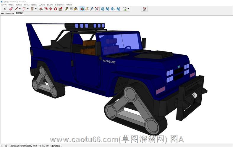 美式改装的越野车SU模型