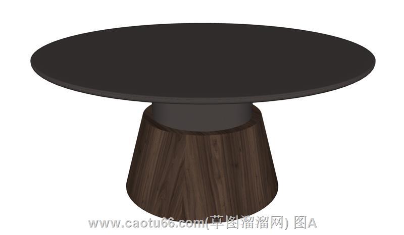 圆形餐桌SU模型