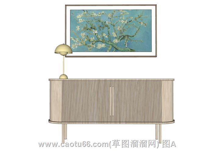 木质餐边柜SU模型