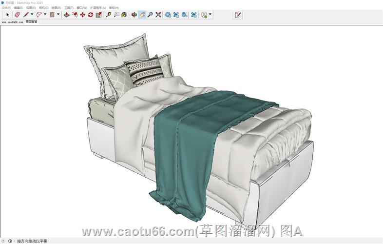 单人床床铺SU模型